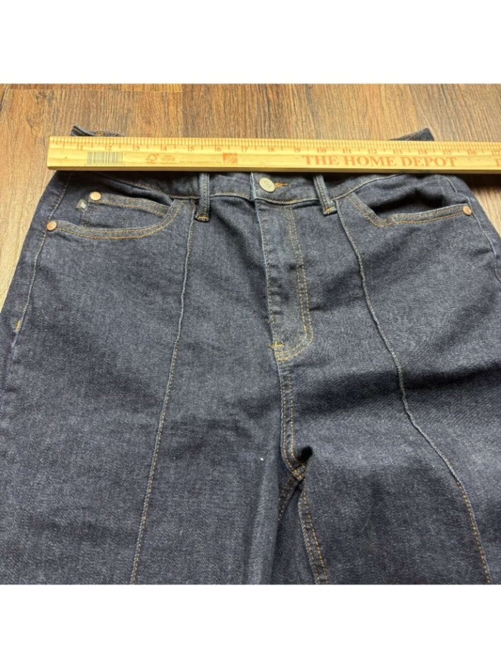 Judy Blue Wide Leg Jeans Dark Wash JB88664DK Front Seam Women’s 11/30 - Picture 6 of 9